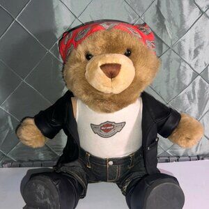 Harley Davidson 100 Anniversary Biker Bear Plush 1903-2003 Open Road Tour Jacket